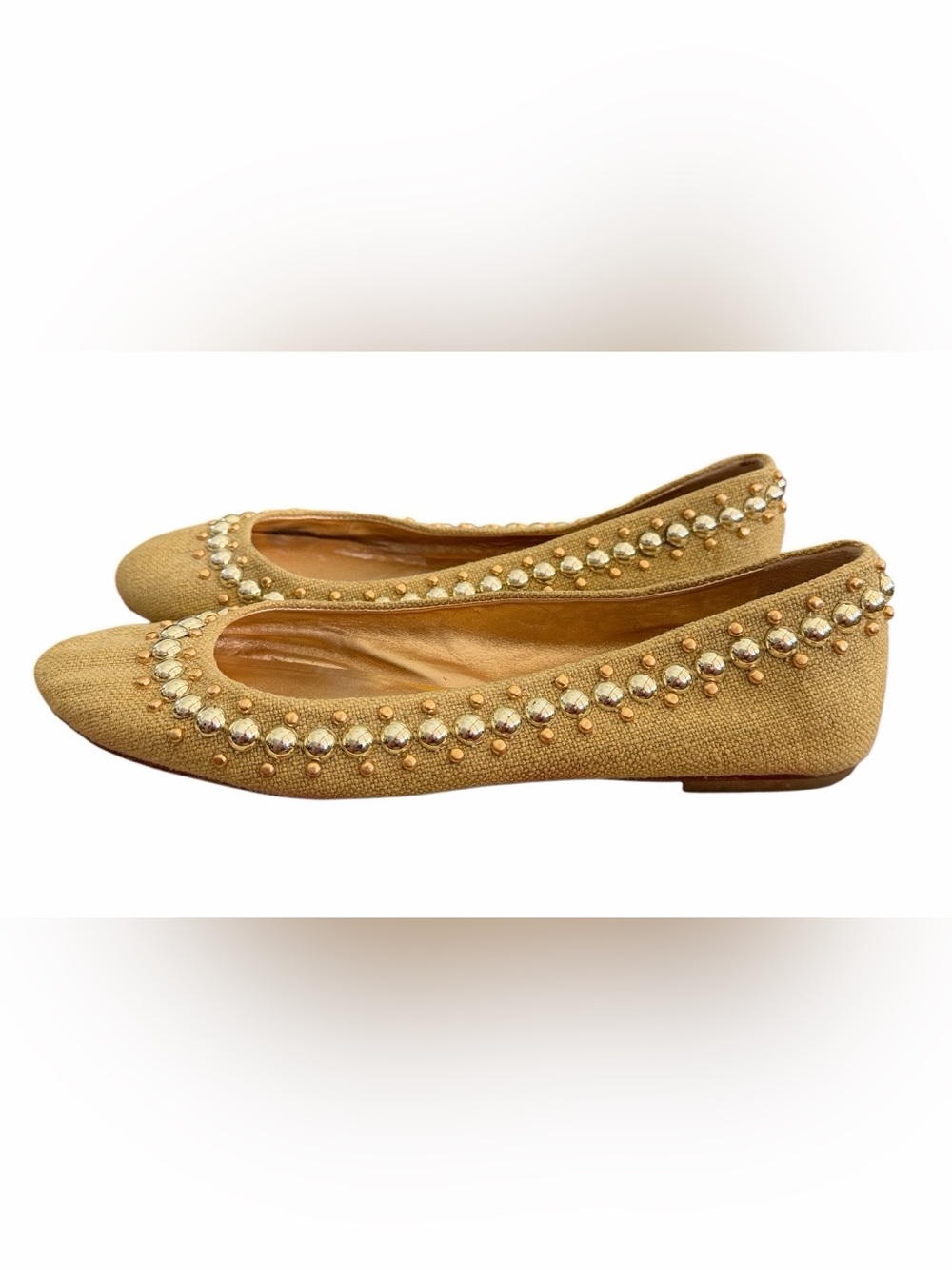 kate spade Gold-Tone Embellished Ballet Flats